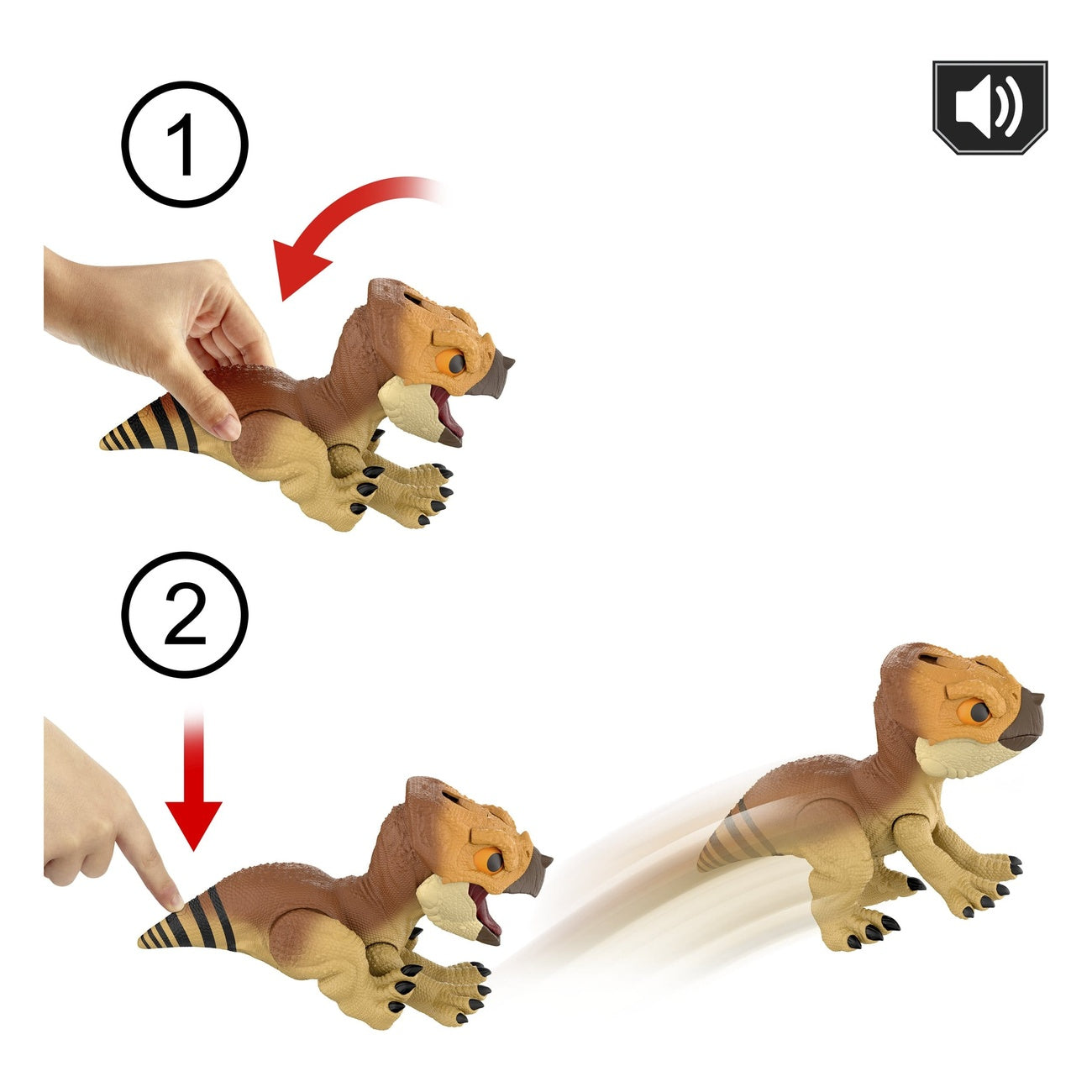 Produktbild Jurassic World: Die Wiedergeburt Interaktive Actionfigur Aquilops Dolores 13 cm