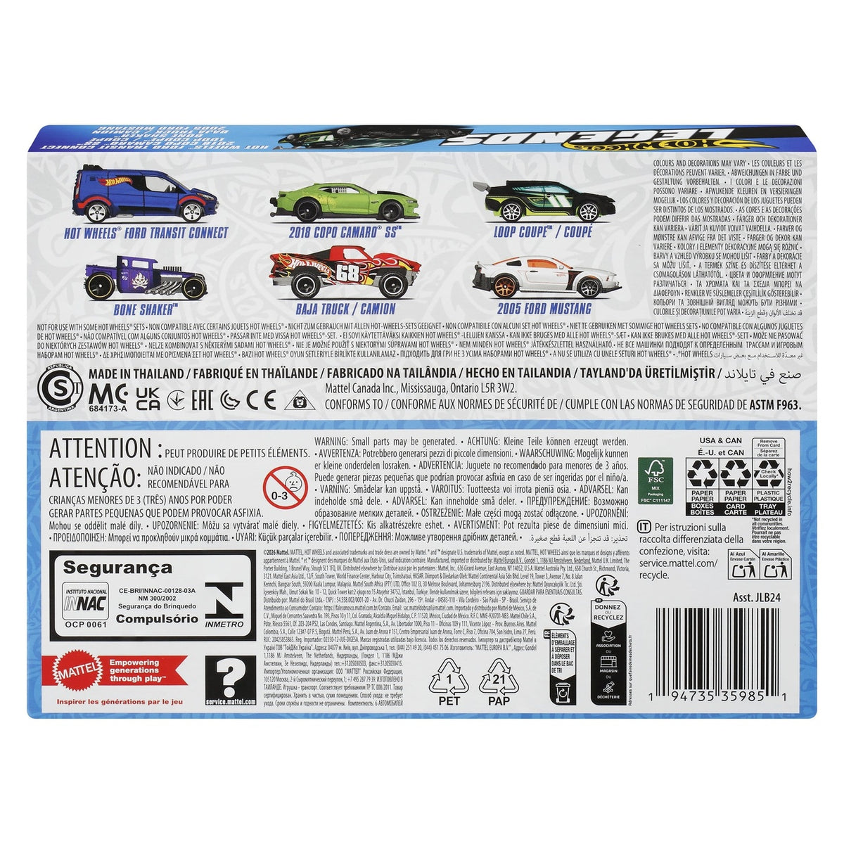 Produktbild Hot Wheels Silver Series Die-Cast Fahrzeuge 6er-Pack 1/64 Legends