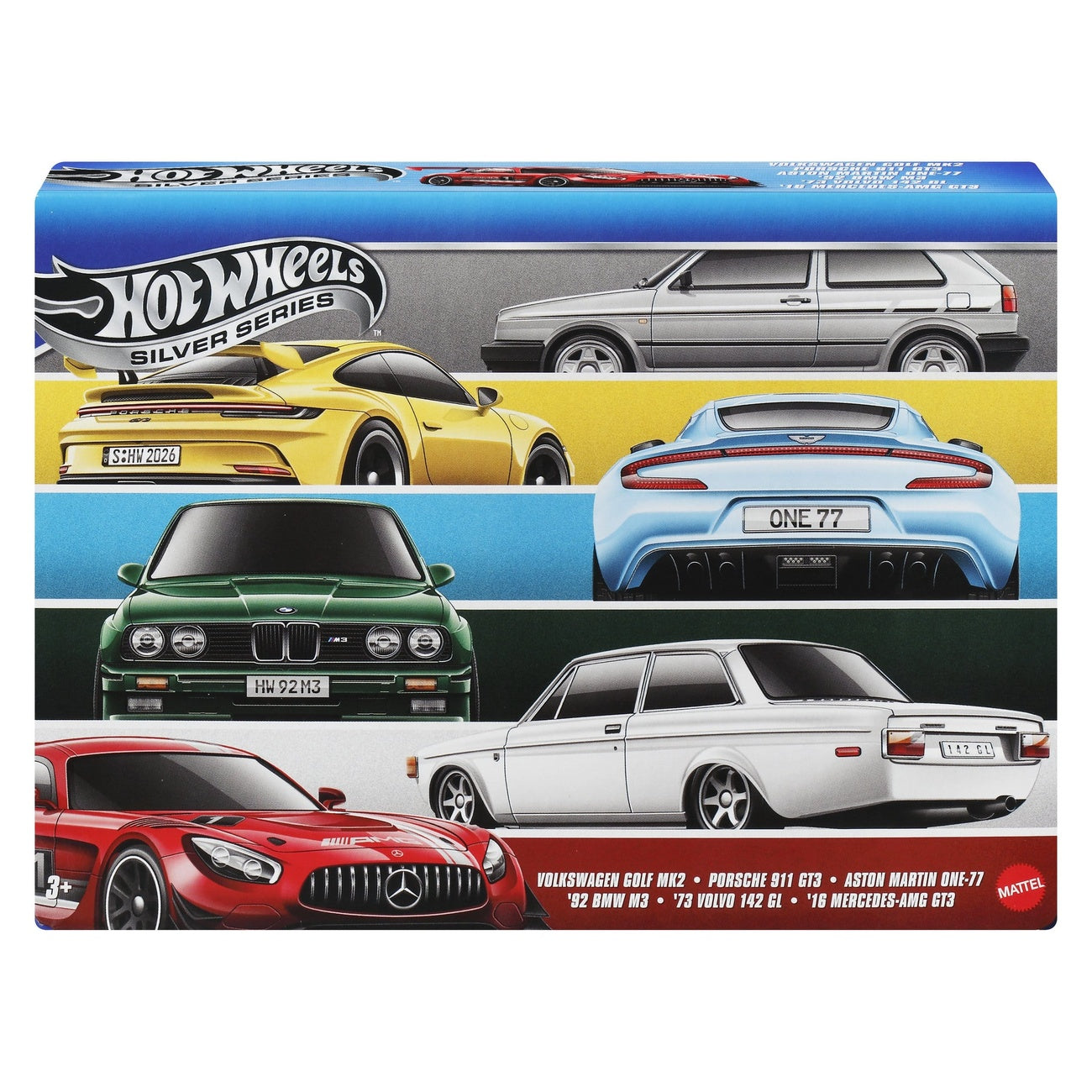 Produktbild Hot Wheels Silver Series Die-Cast Fahrzeuge 6er-Pack 1/64 Euro Style