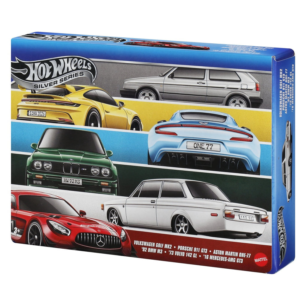 Produktbild Hot Wheels Silver Series Die-Cast Fahrzeuge 6er-Pack 1/64 Euro Style