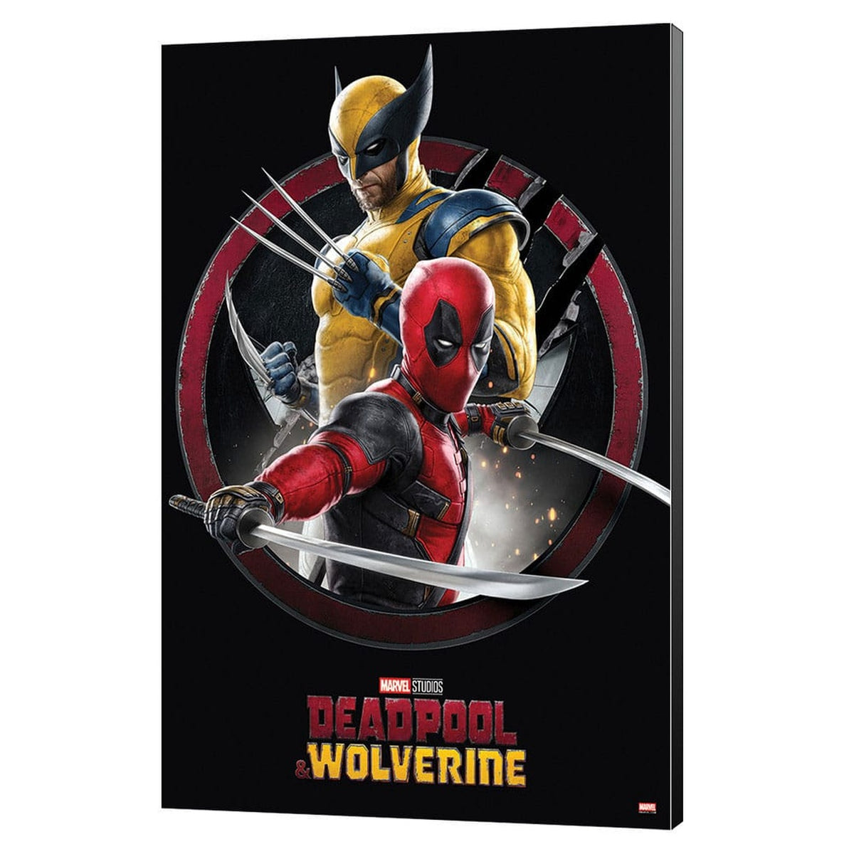 Produktbild Marvel Holzdruck Deadpool & Wolverine 01 Action 35 x 50 cm