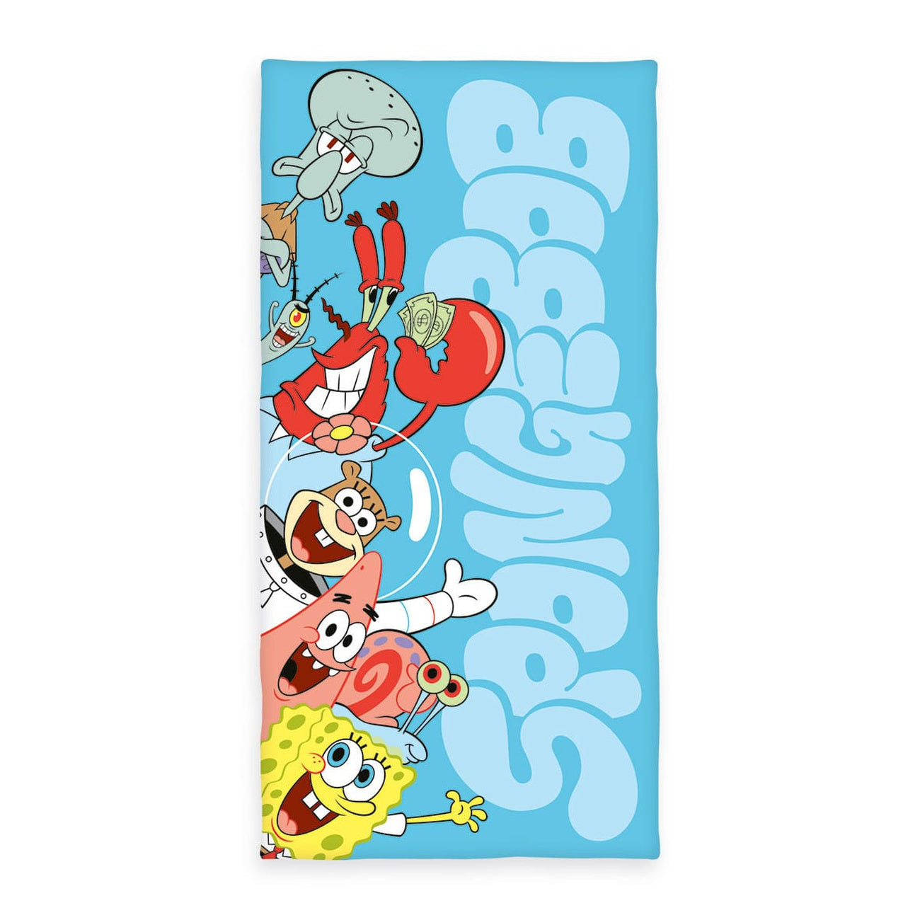 Produktbild Spongebob Schwammkopf Velours-Handtuch 75 x 150 cm