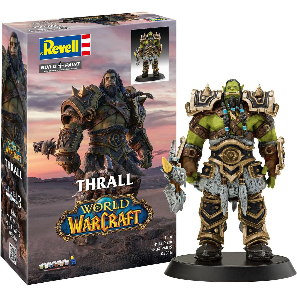 Produktbild World of Warcraft Modellbausatz Geschenkset 1/16 The Orc Thrall 13 cm