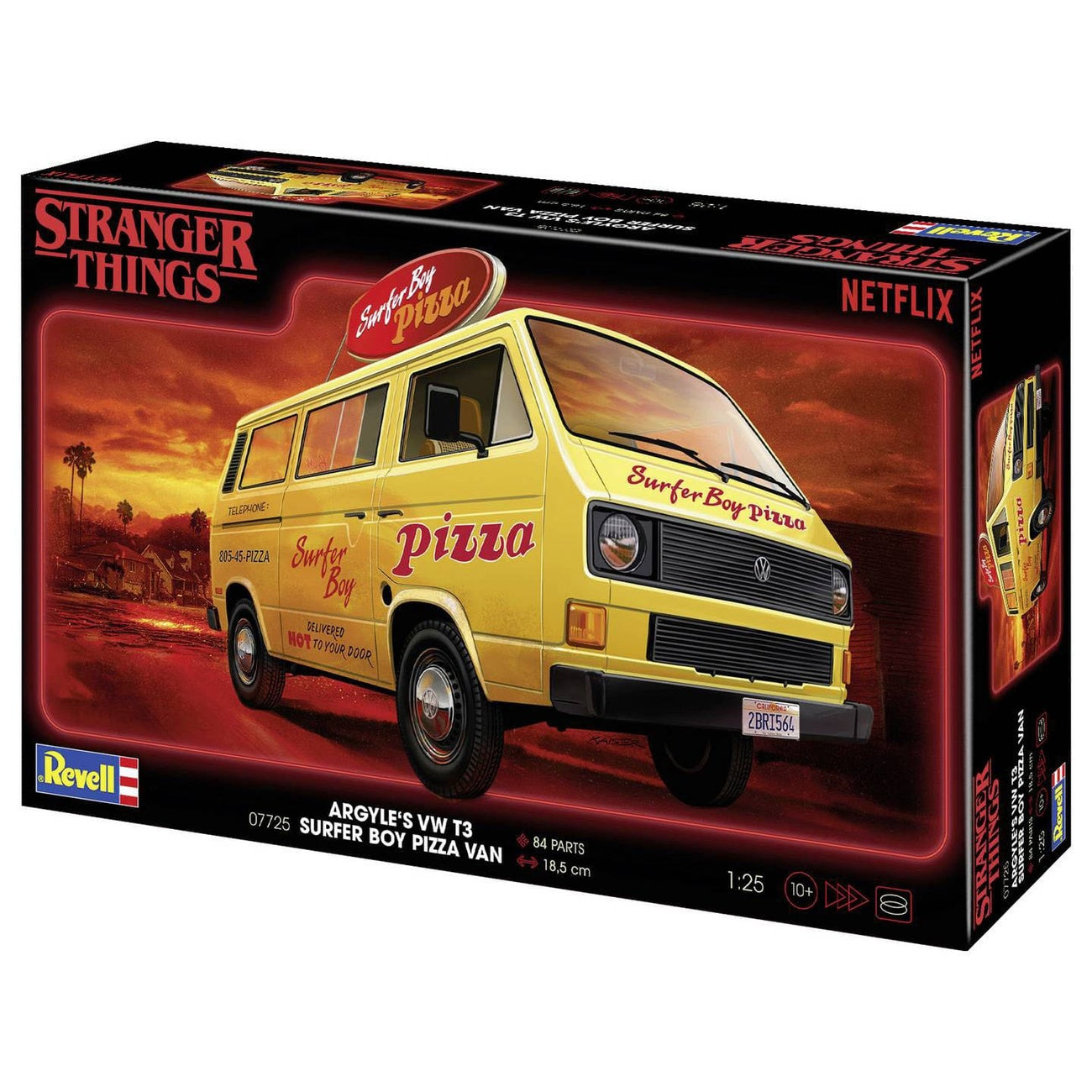 Produktbild Stranger Things Modellbausatz 1/25 VW T3 Bus Surfer Boy 19 cm