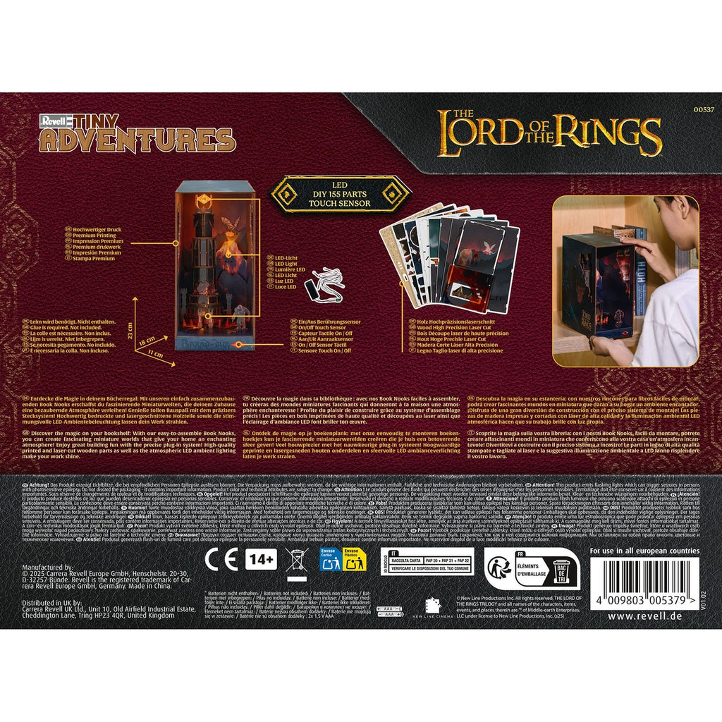 Produktbild Der Herr der Ringe Tiny Adventures Book Nook Mini-Diorama Barad-Dûr 23 cm