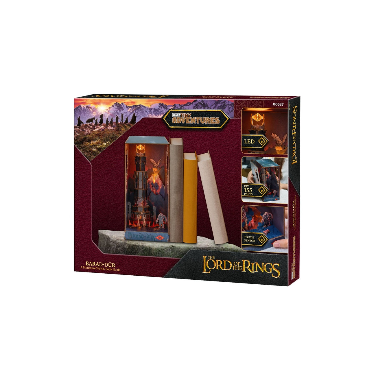 Produktbild Der Herr der Ringe Tiny Adventures Book Nook Mini-Diorama Barad-Dûr 23 cm