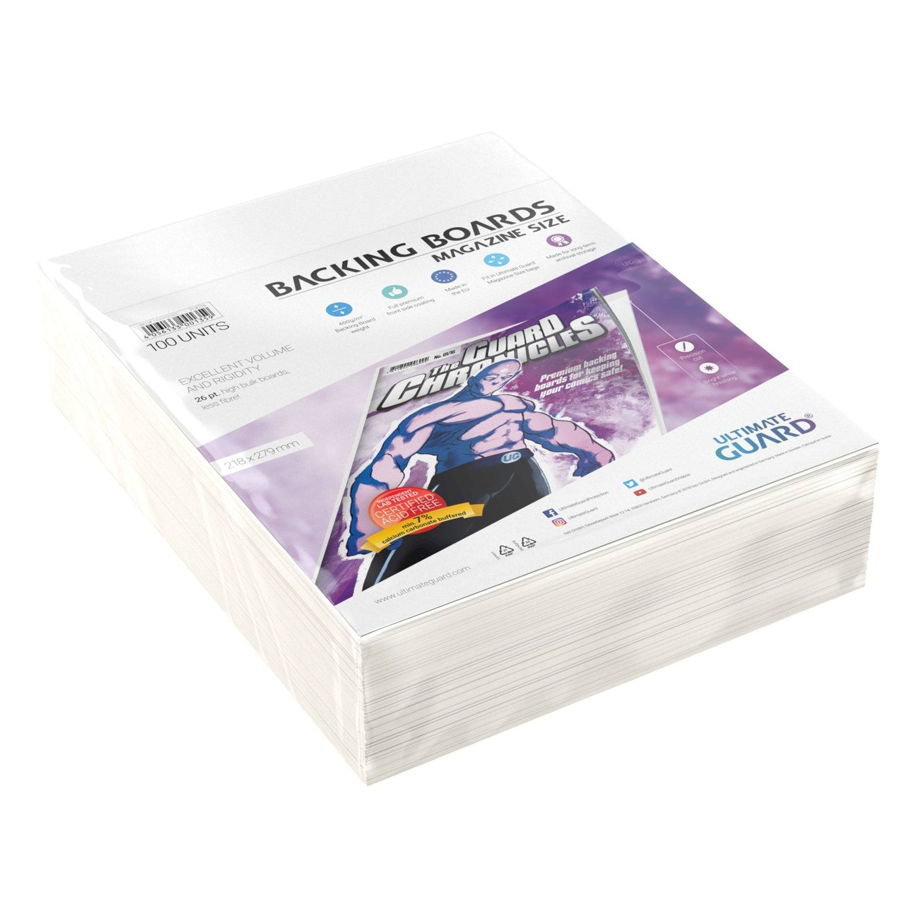 Produktbild Ultimate Guard Comic Backing Boards (100) - Magazine Size