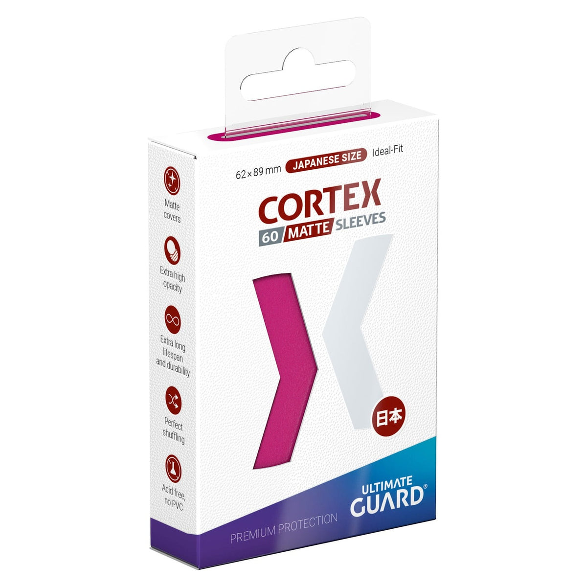 Produktbild Ultimate Guard Cortex Sleeves Matte Japanese Size (60) - Pink