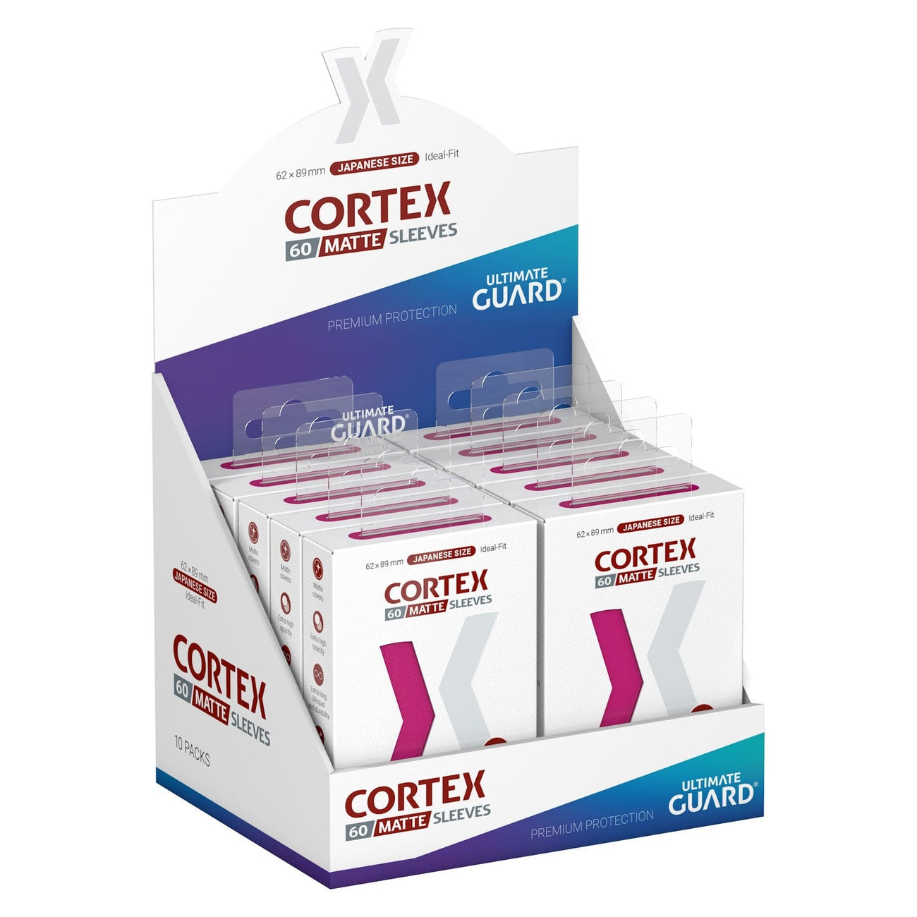 Produktbild Ultimate Guard Cortex Sleeves Matte Japanese Size (60) - Pink