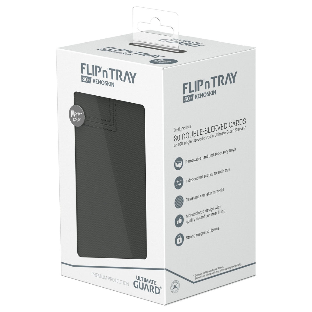 Produktbild Ultimate Guard Flip'n'Tray 80+ XenoSkin Deckbox grau
