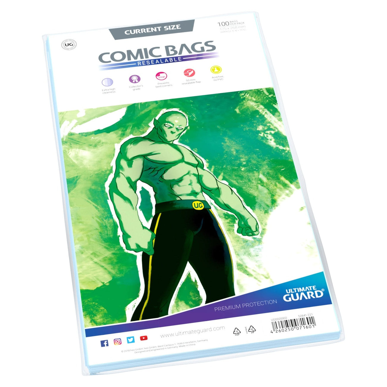 Produktbild Ultimate Guard Comic Bags Resealable (100) - Current Size