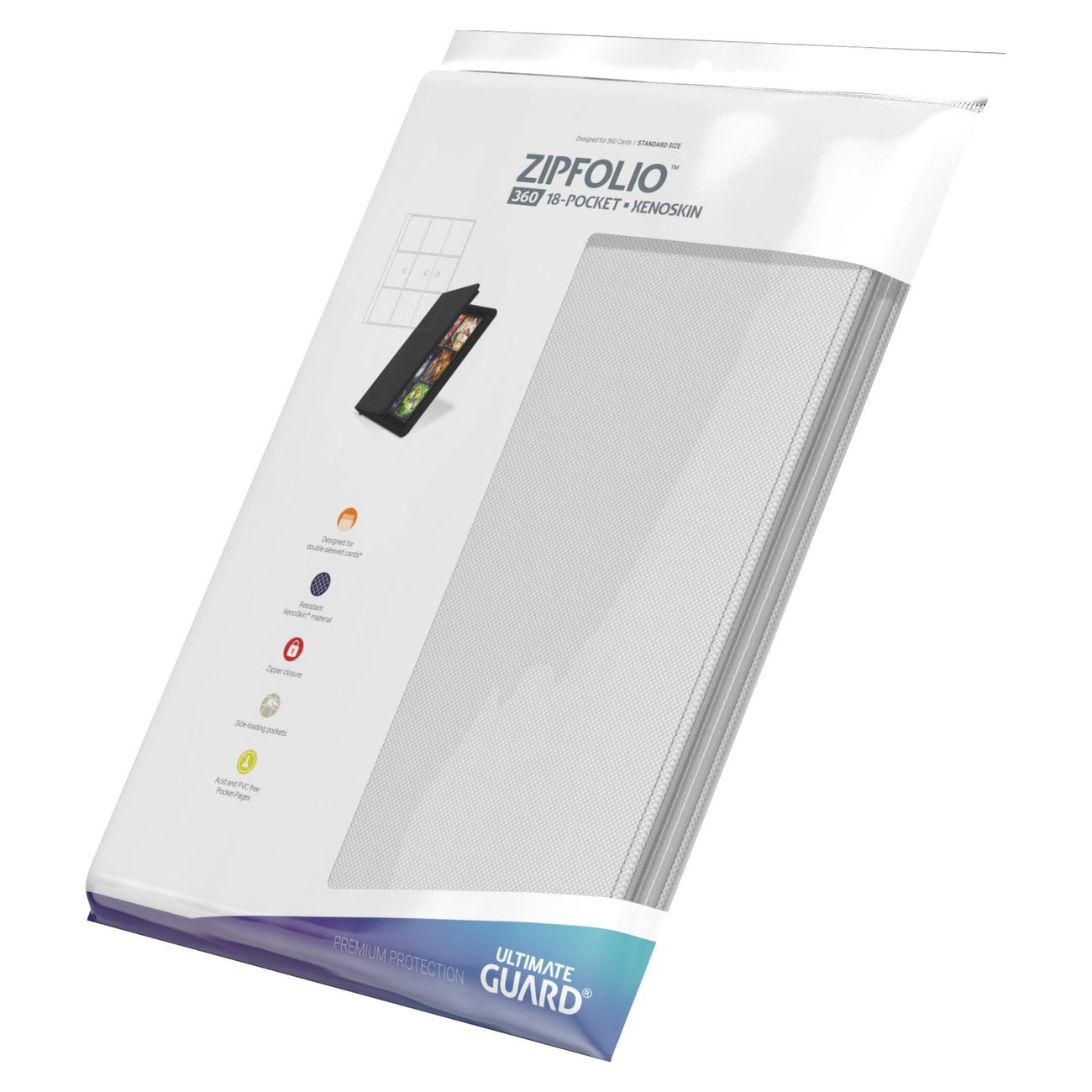 Produktbild Ultimate Guard Zipfolio 360 18-Pocket Xenoskin - White