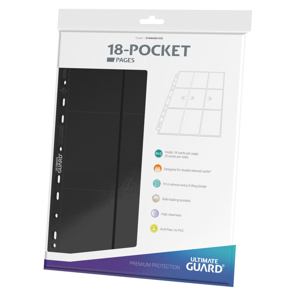 Produktbild Ultimate Guard 18-Pocket Pages Side-Loading (10) - Black