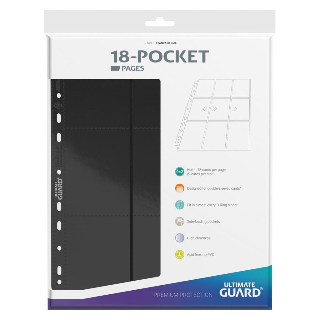Produktbild Ultimate Guard 18-Pocket Pages Side-Loading (10) - Black