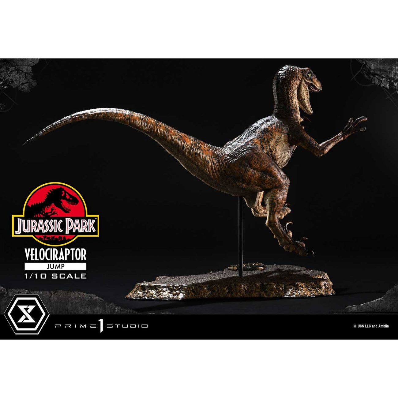 Produktbild Jurassic Park Prime Collectibles Statue 1/10 Velociraptor Jump 21 cm