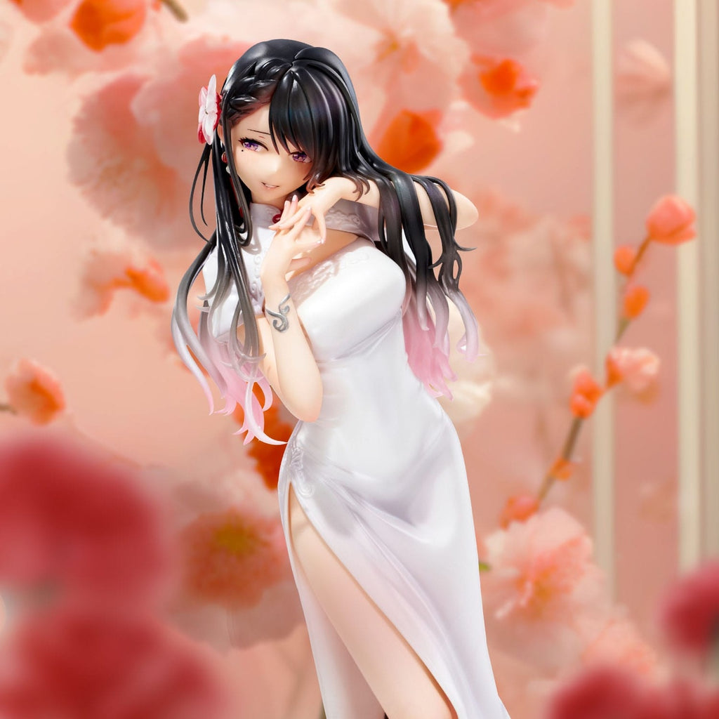 Product image Original Illustration PVC Statue Mai Okuma Illustration Healing-Type White Chinese Dress Lady 26 cm