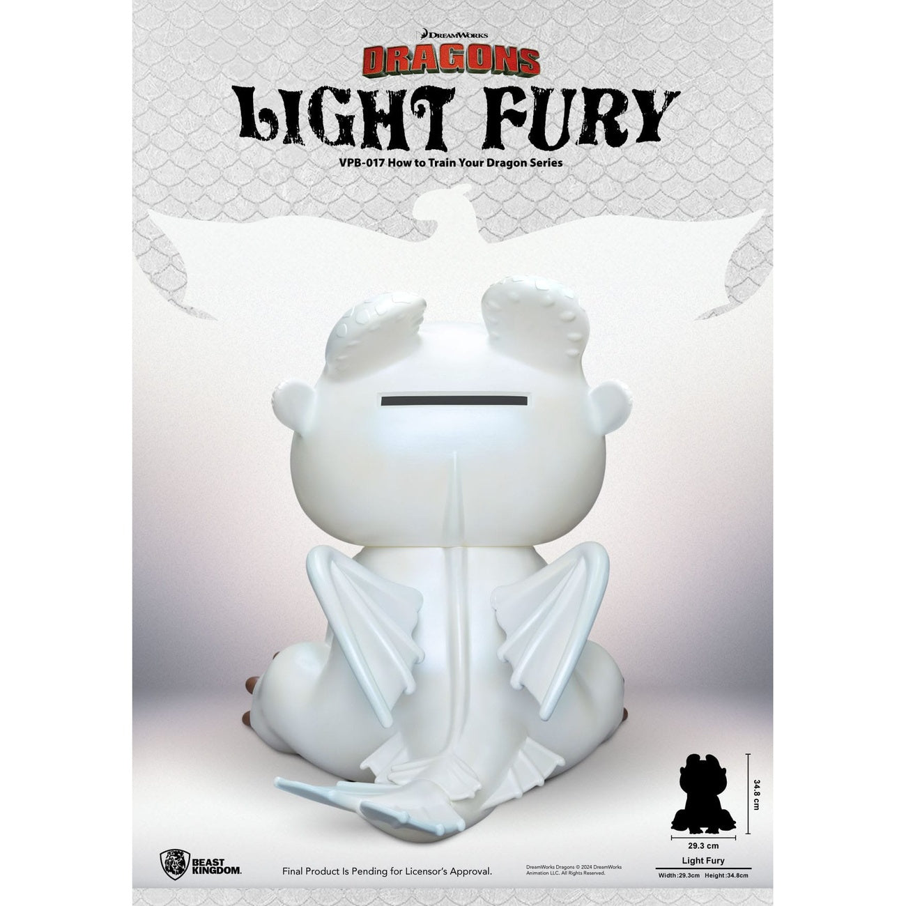 Product image How to Train Your Dragon Functional Figure Money Box Light Fury 35 cm