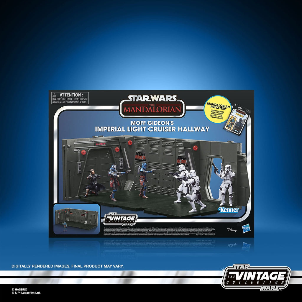Produktbild Star Wars: The Mandalorian Vintage Collection Moff Gideon's Imperial Light Cruiser Hallway mit Mandalorian Privateer Act
