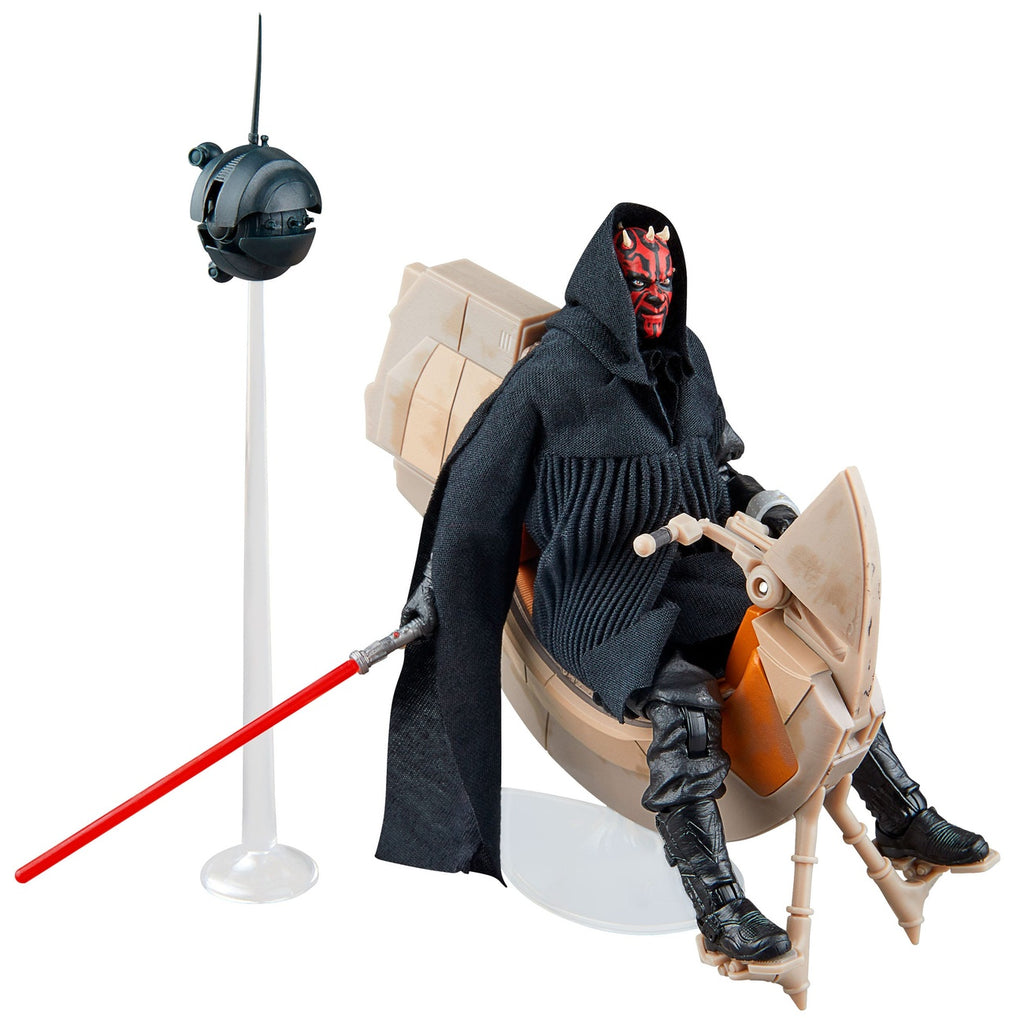 Produktbild Star Wars Episode I Black Series Fahrzeug mit Actionfigur Darth Maul & Sith Speeder 25th Anniversary