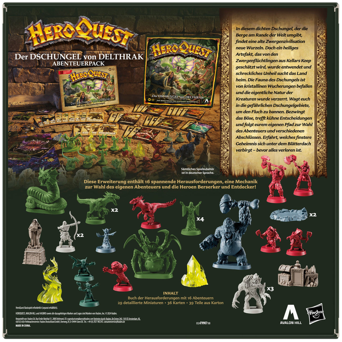 Produktbild HeroQuest Brettspiel-Erweiterung Der Dschungel von Delthrak Abenteuerpack *Deutsche Version*