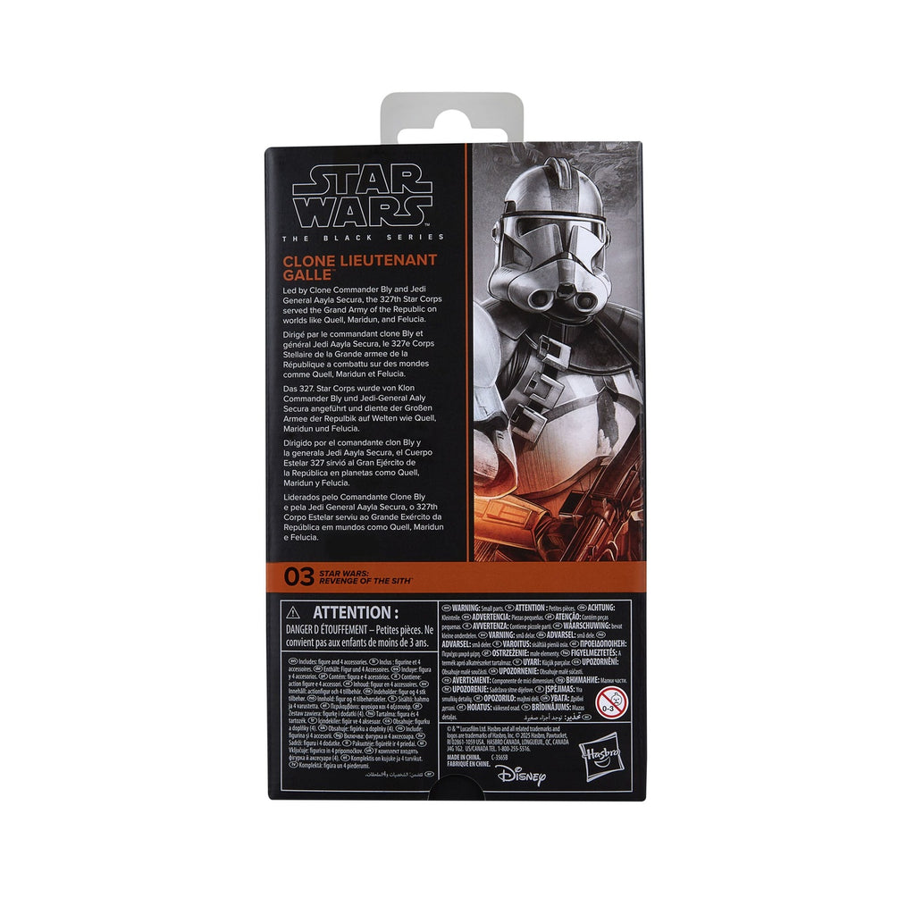 Product image Star Wars Episode III Black Series Action Figure Clone Lieutenant Galle 15 cm