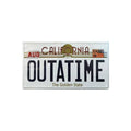 Produktbild Zurück in die Zukunft Me­tall­schild Outatime DeLorean Nummernschild
