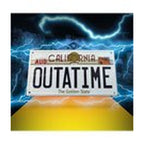 Produktbild Zurück in die Zukunft Me­tall­schild Outatime DeLorean Nummernschild