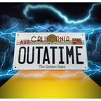 Produktbild Zurück in die Zukunft Me­tall­schild Outatime DeLorean Nummernschild
