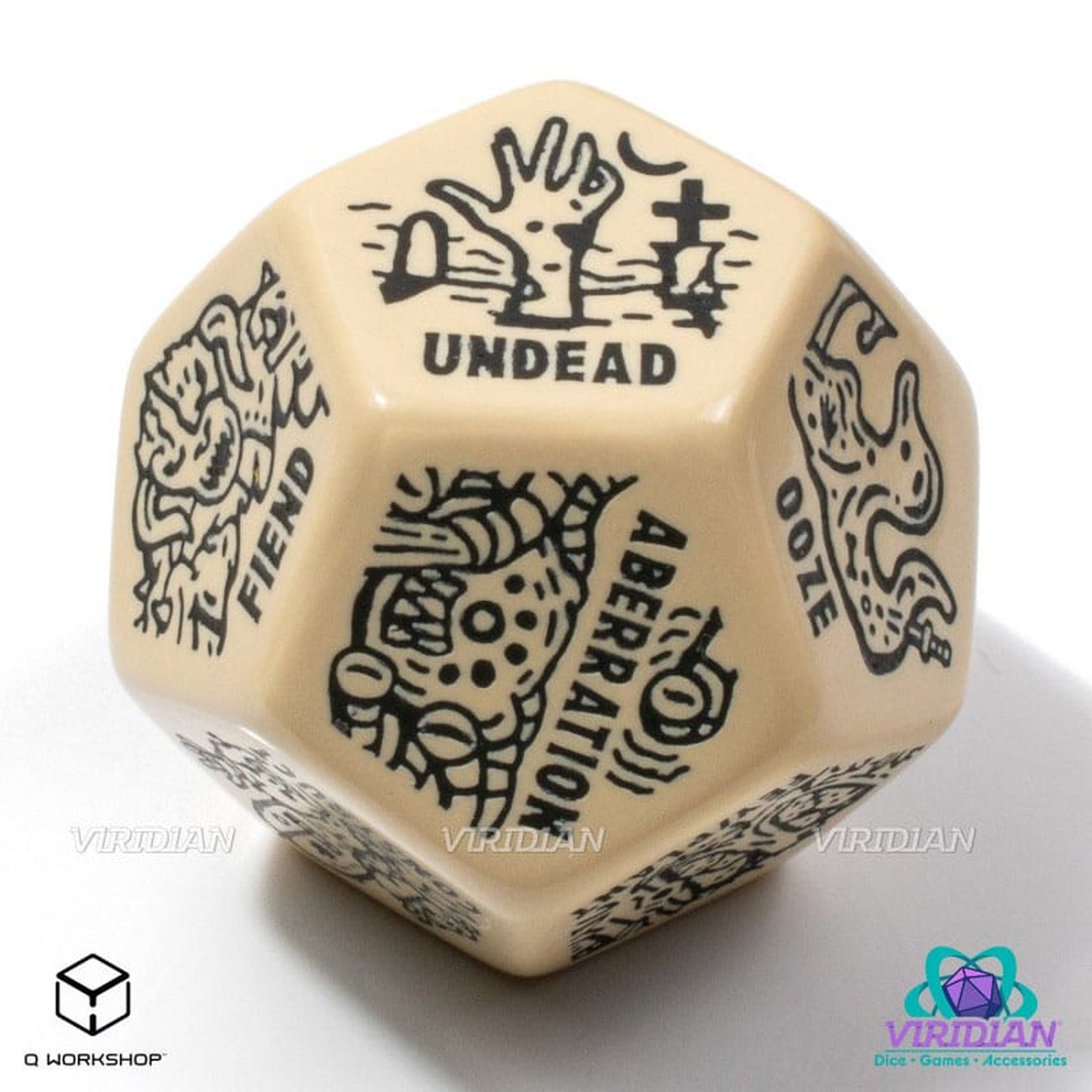 Produktbild Viridian Würfel Jumbo Würfel Monster Generator Die D12 Beige
