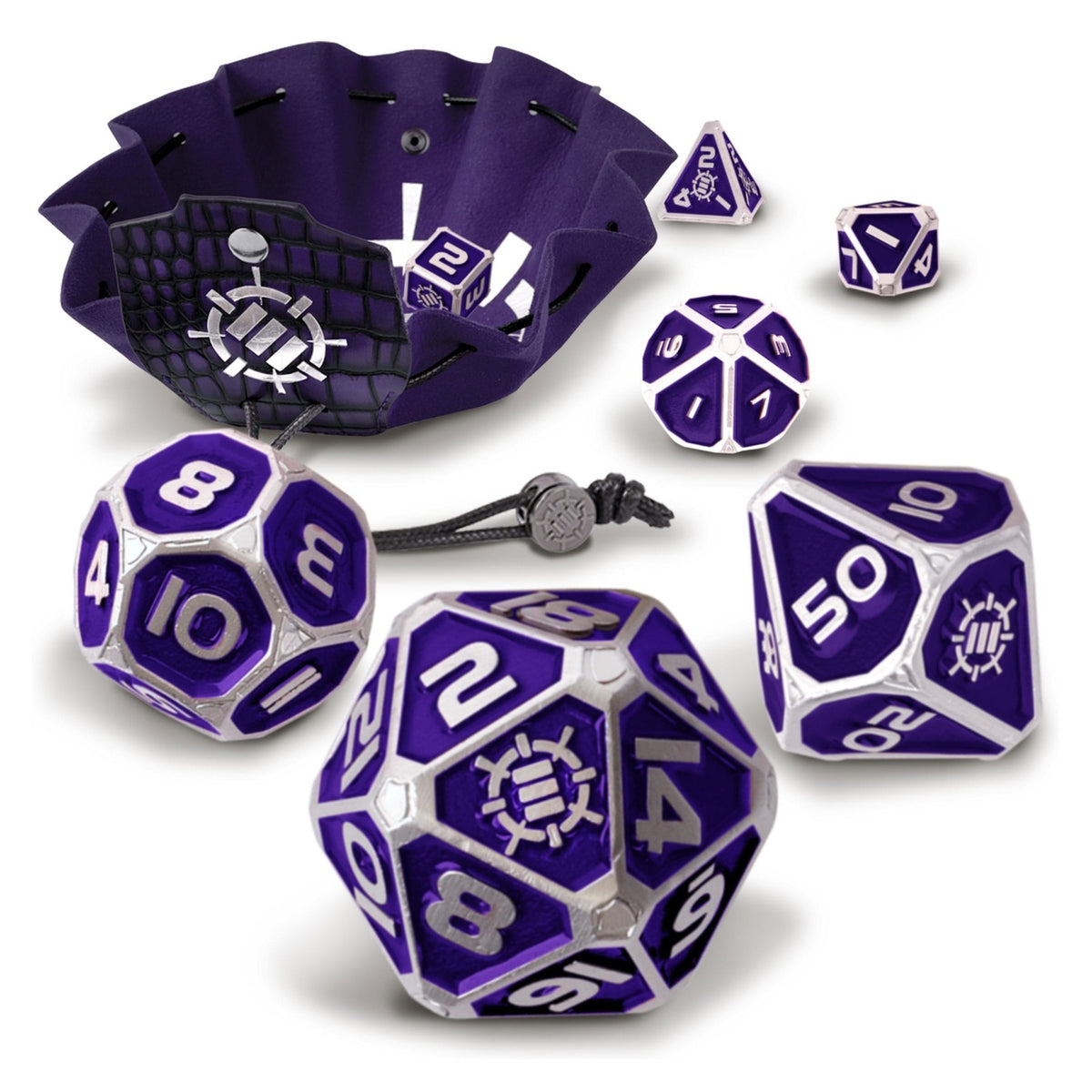 Produktbild Enhance Tabletop Series Metall RPG Würfel Set Purple (7)