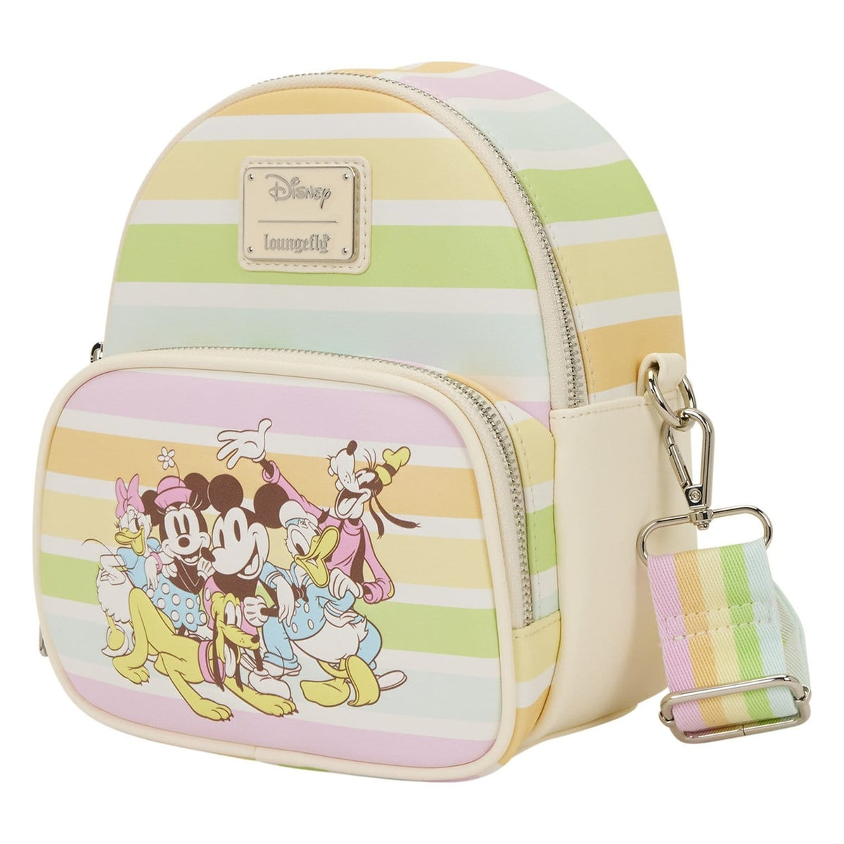 Produktbild Disney by Loungefly Umhängetasche Mickey and Friends Rainbow Stribes