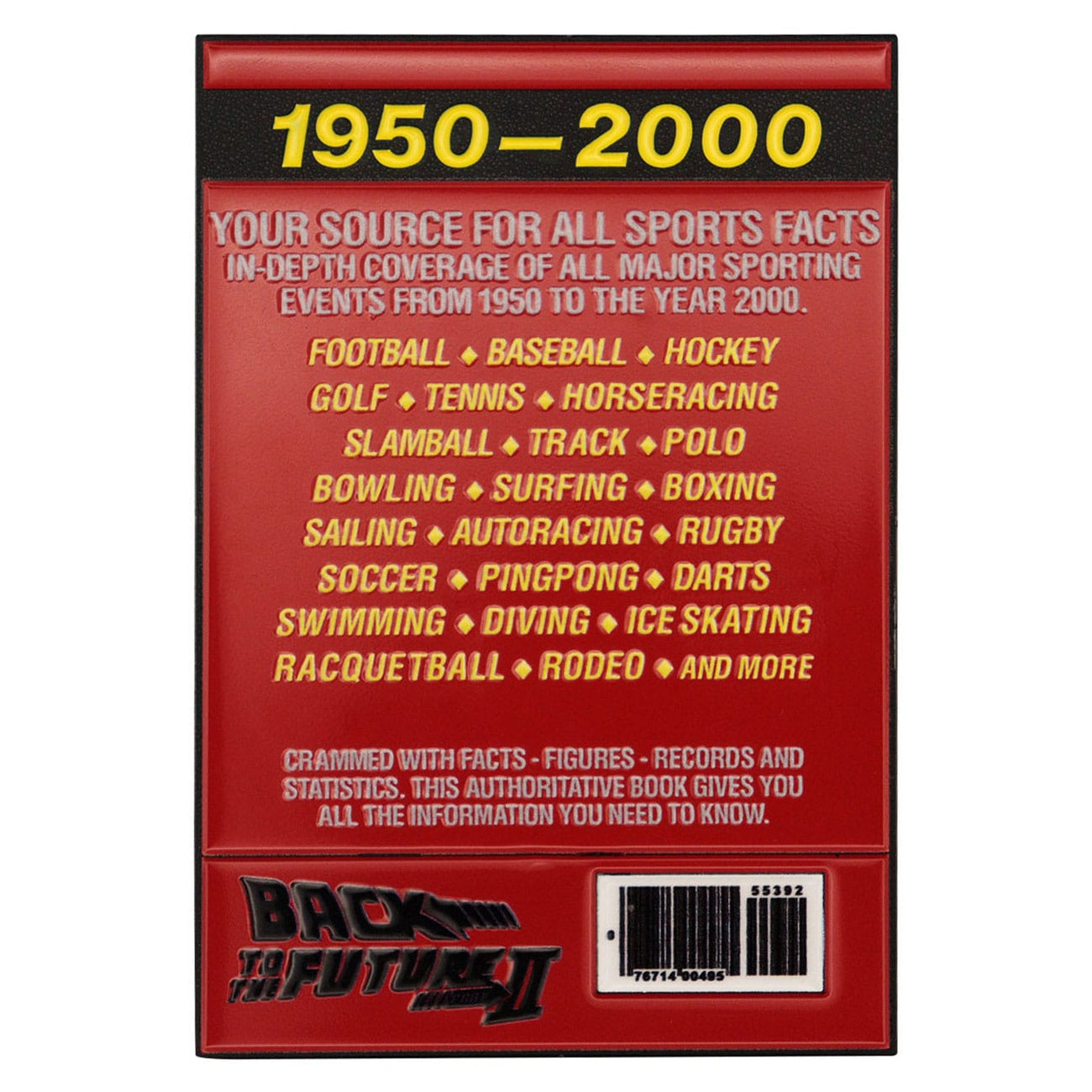 Produktbild Zurück in die Zukunft Metallbarren Sport Almanac Limited Edition