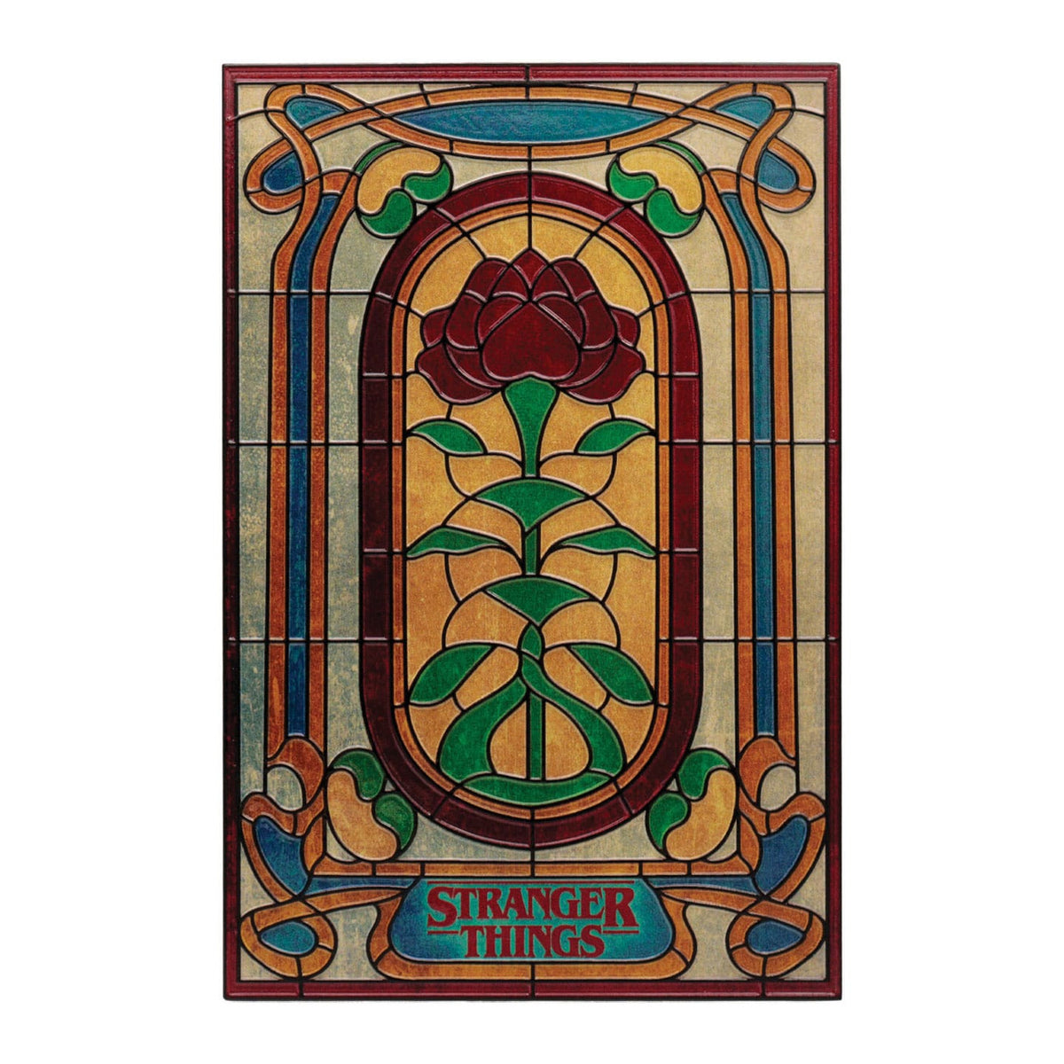 Produktbild Stranger Things Resinschild Creel House Stained Glass Window