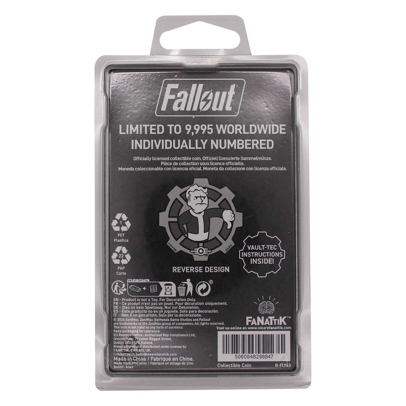 Produktbild Fallout Sammelmünze Decision Black & White Limited Edition