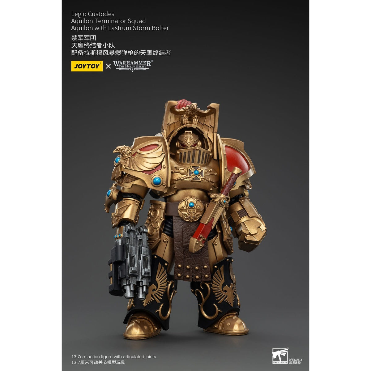 Produktbild Warhammer The Horus Heresy Actionfigur 1/18 Legio Custodes Aquilon Terminator Squad Aquilon with Lastrum Storm Bolter 14