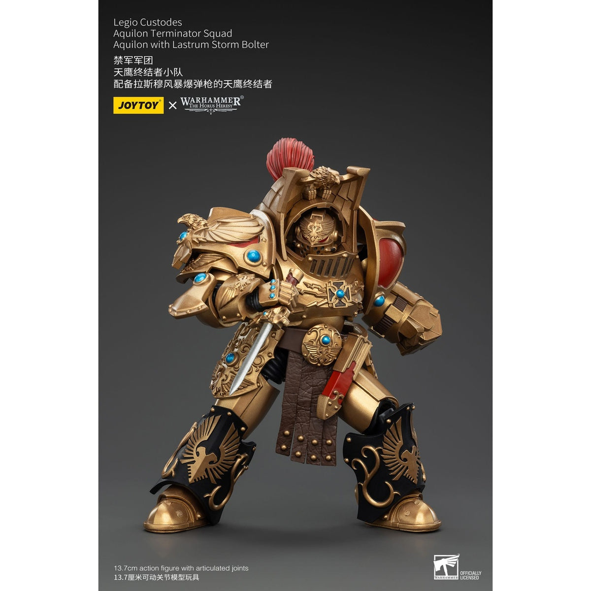Produktbild Warhammer The Horus Heresy Actionfigur 1/18 Legio Custodes Aquilon Terminator Squad Aquilon with Lastrum Storm Bolter 14