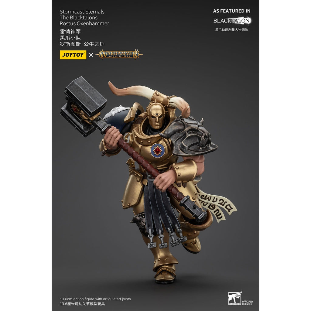 Produktbild Warhammer Age of Sigmar Actionfigur Stormcast Eternals The Blacktalons Rostus Oxen hammer 20 cm