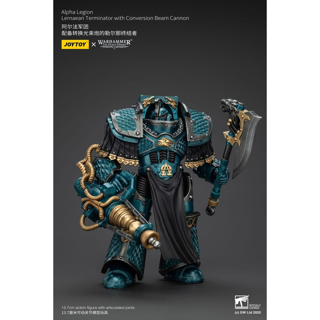 Produktbild Warhammer The Horus Heresy Actionfigur Alpha Legion Lernaean Terminator with Conversion Beam Cannon 20 cm