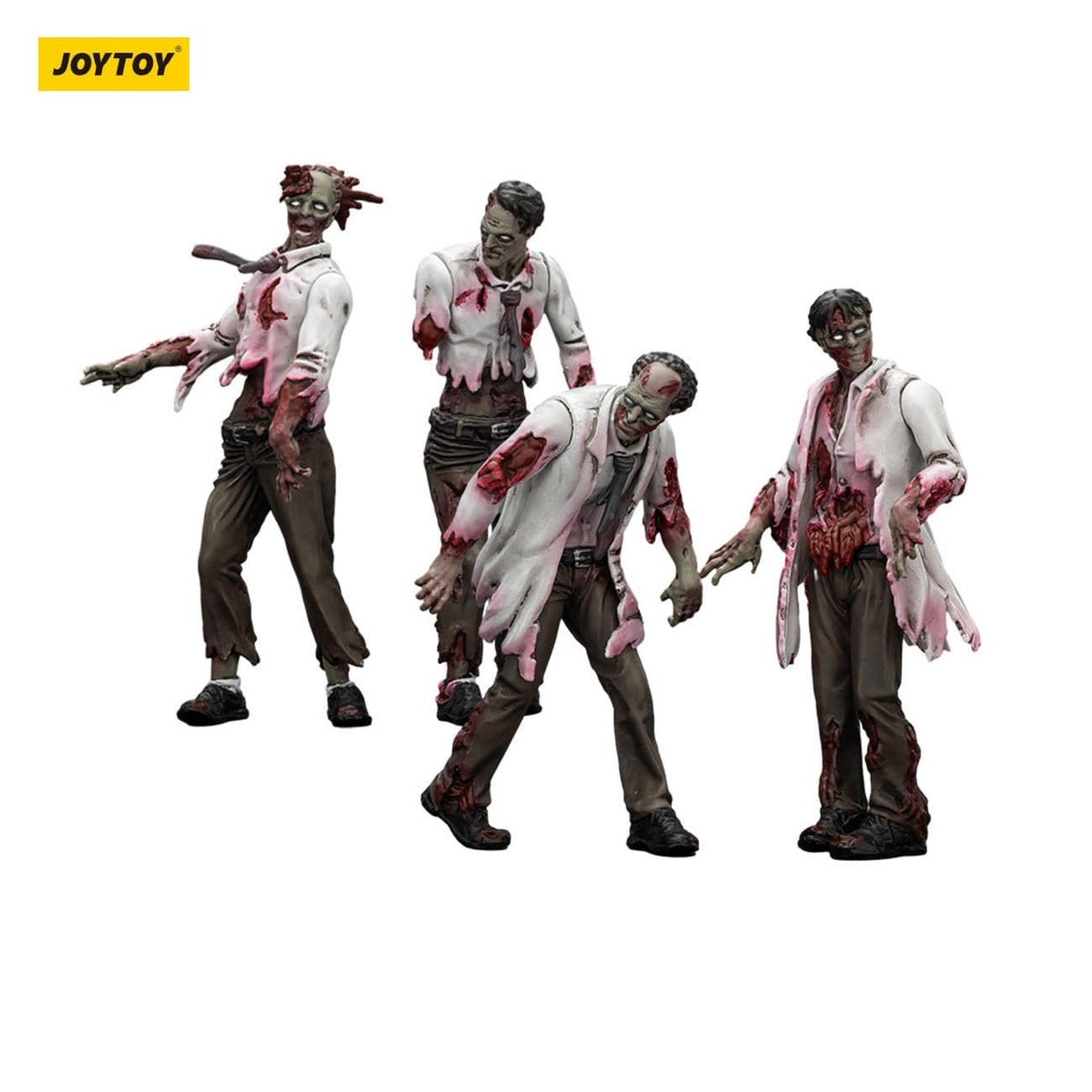 Produktbild Zombie Dark Source Actionfiguren 4er-Pack Scientists (Male) 8 cm