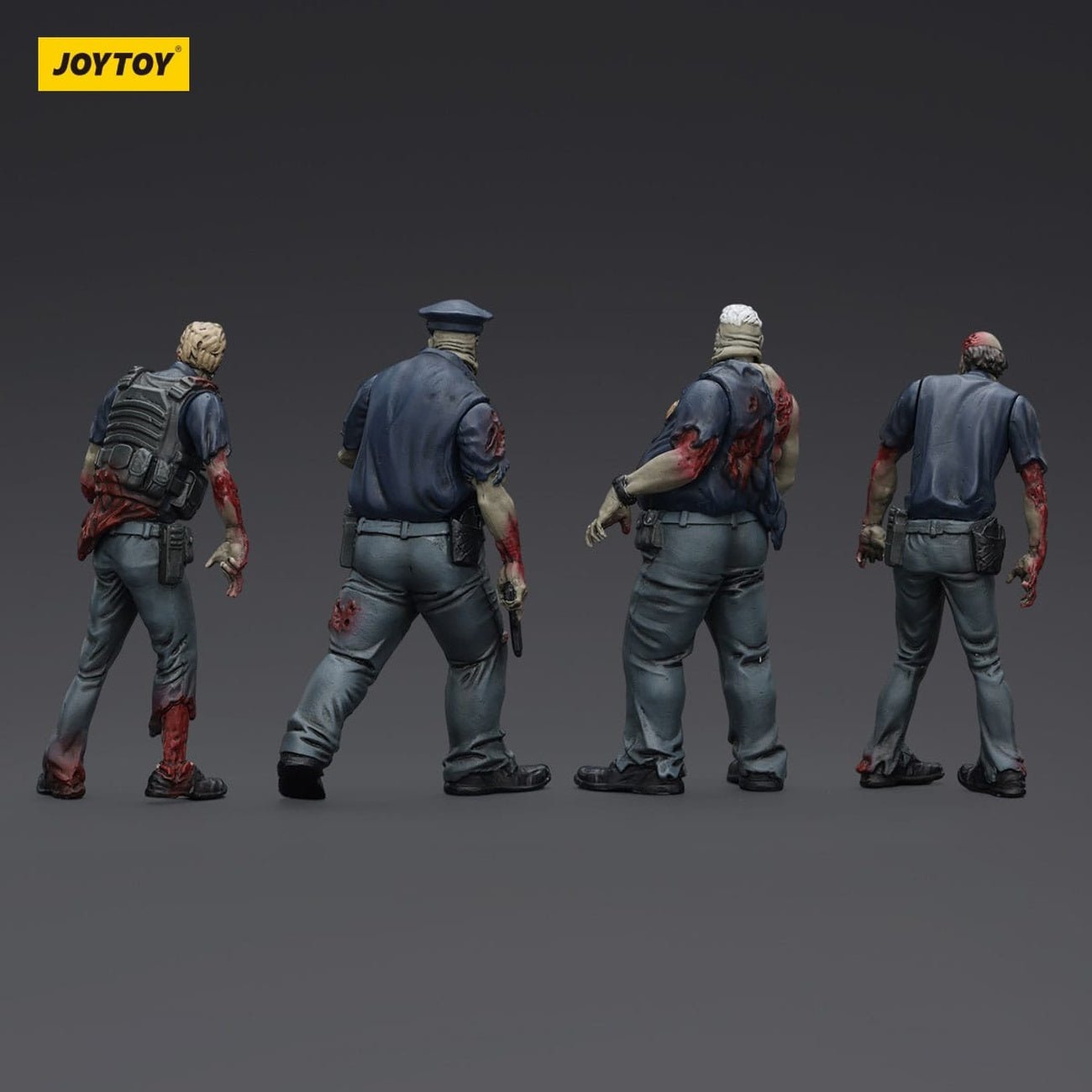 Produktbild Zombie Dark Source Actionfiguren 4er-Pack Police (Male) 8 cm