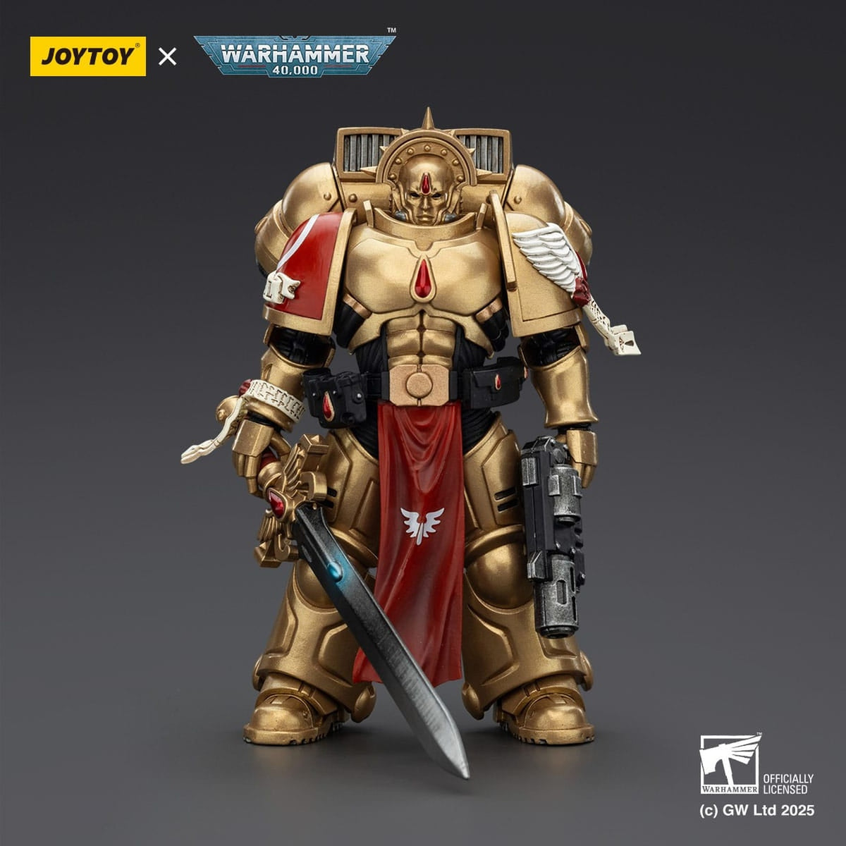 Produktbild Warhammer 40,000: Combat Patrol Blood Angels Actionfigur Sanguinary Guard 1 with Inferno Pistol and Encarmine Blade 20 c