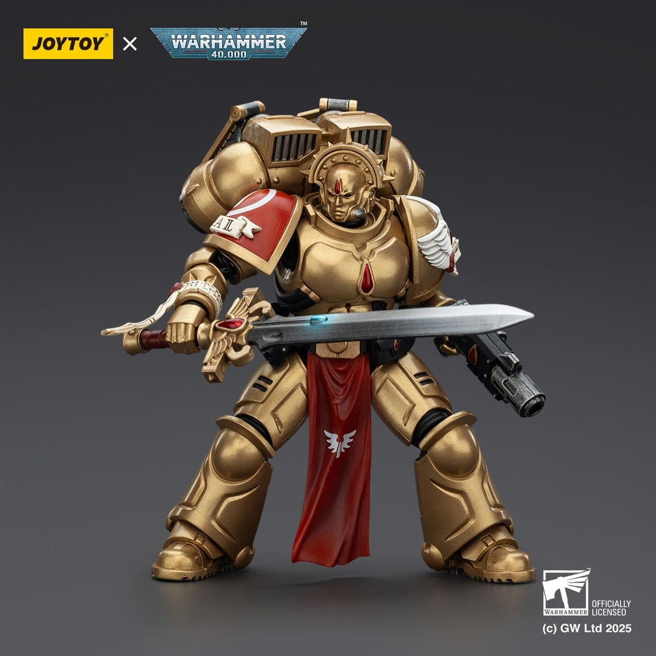 Produktbild Warhammer 40,000: Combat Patrol Blood Angels Actionfigur Sanguinary Guard 1 with Inferno Pistol and Encarmine Blade 20 c
