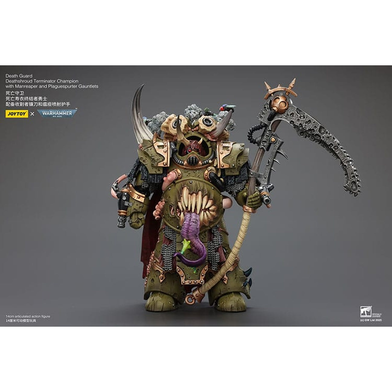 Produktbild Warhammer 40k Actionfigur 1/18 Death Guard Deathshroud Terminator Championwith Manreaper and Plaguespurter Gauntlets 14