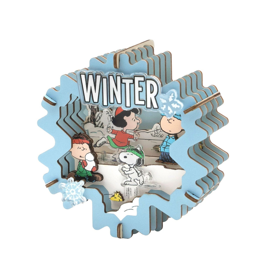Produktbild Die Peanuts Puremind Modellbausatz Wooden Theater Winter Wonderland