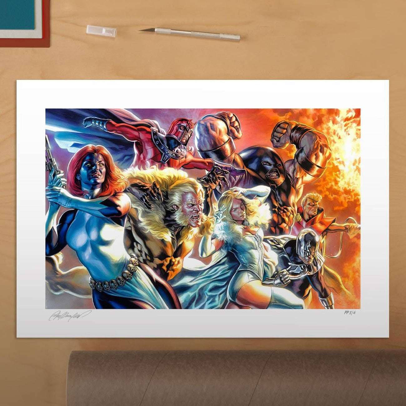 Produktbild Marvel X-Men Kunstdruck The Brotherhood of Mutants by Felipe Massafera 46 x 66 cm - ungerahmt