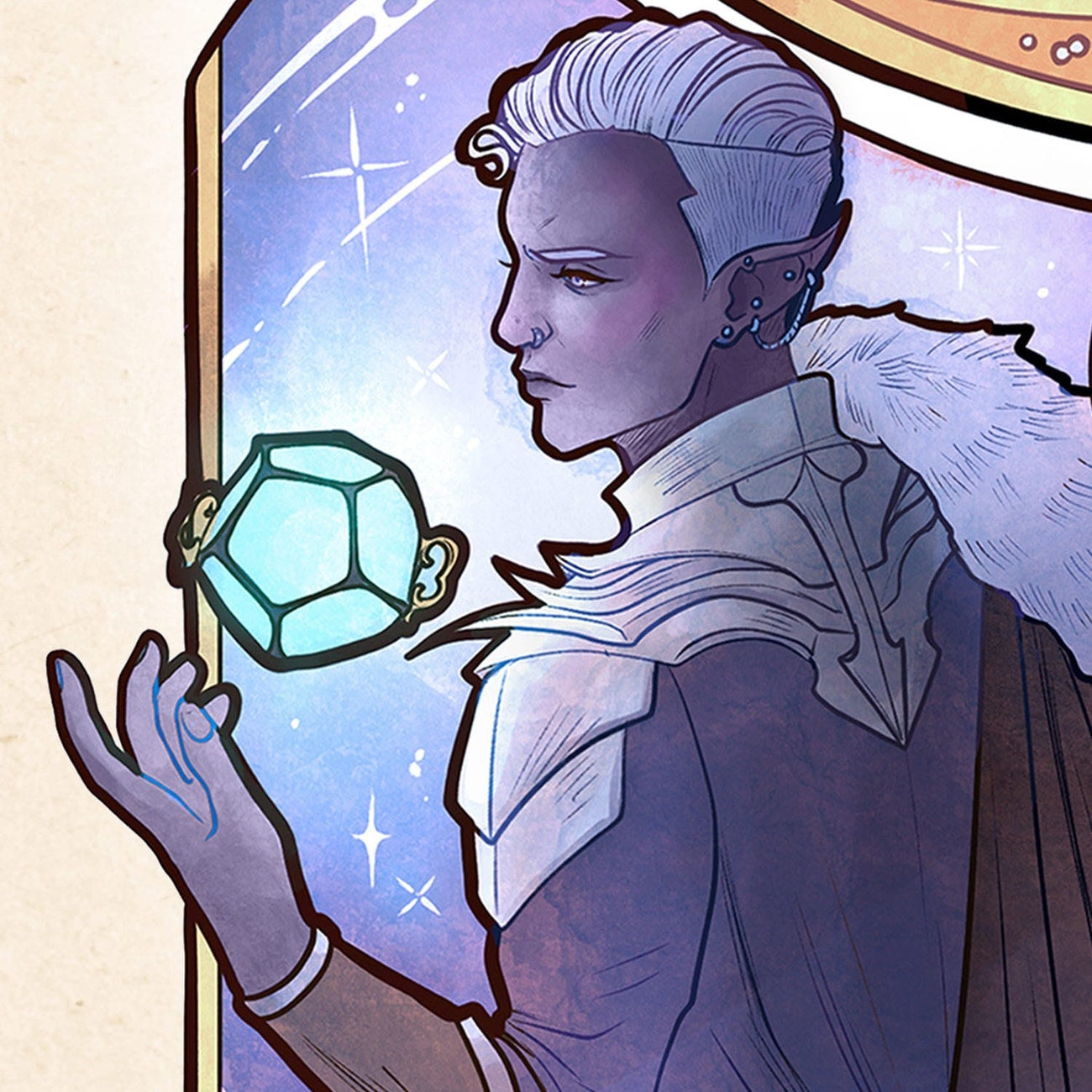 Produktbild Critical Role Kunstdruck Matthew Mercer: 10th Anniversary Art Nouveau Illustrations 46 x 28 cm - ungerahmt