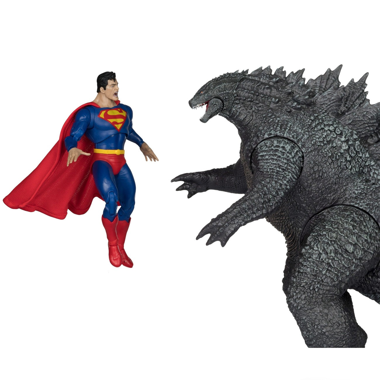 Produktbild DC Justice League Monsterverse DC Multiverse Actionfiguren 2er-Pack Superman Vs. Godzilla 30 cm