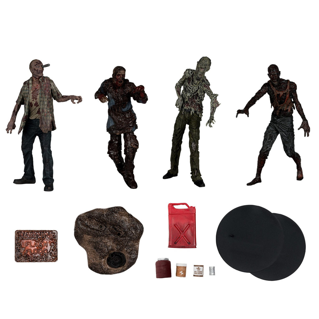 Produktbild The Walking Dead Actionfiguren 4er-Pack Walkers 13 cm