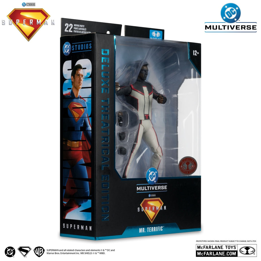 Produktbild Superman (2025) DC Multiverse Deluxe Theatrical Edition Actionfigur Mr. Terrific (Red Platinum Edition) 18 cm