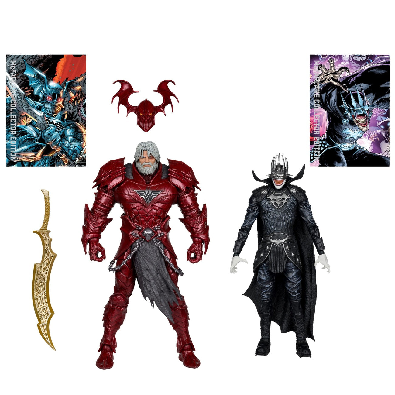 Produktbild DC Multiverse McFarlane Collector Edition Actionfiguren 2er-Pack #04 Batman who laughs (Knight Armor) & Merciless (Dark